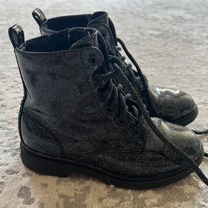 Black sparkle boots